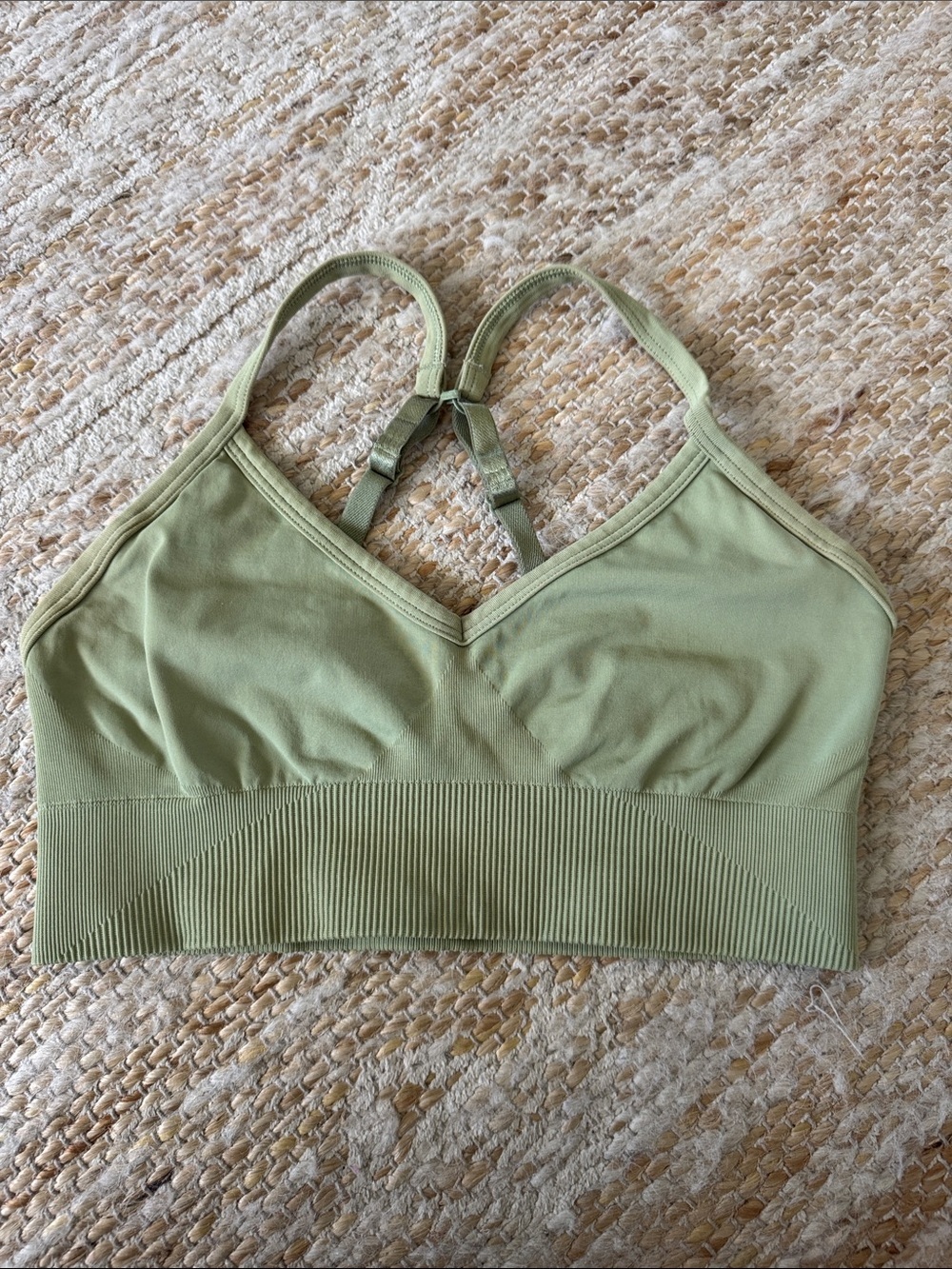 lululemon athletica Sage Green Seamless Strappy Bralette